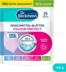 Foglio detersivo Dr Beckmann MAGIC LEAVES COLOR | Salviette predosate e idrosolubili | Salvaspazio e facile da usare | 25 fogli di detersivi per bucato Naty Shop