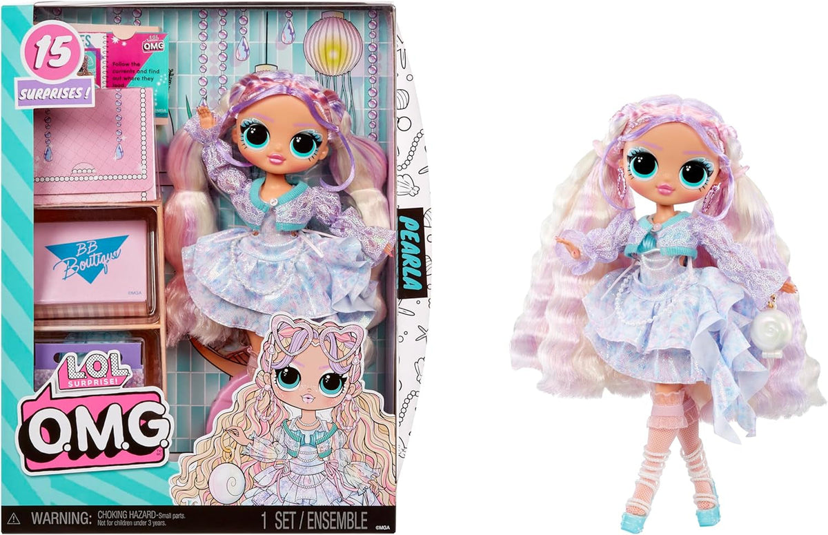 LOL. Sorpresa! OMG Fashion Doll Pearla con 15 sorprese - bambola fashion con accessori sirena - per bambini da 4 anni Naty Shop Perla Dolls