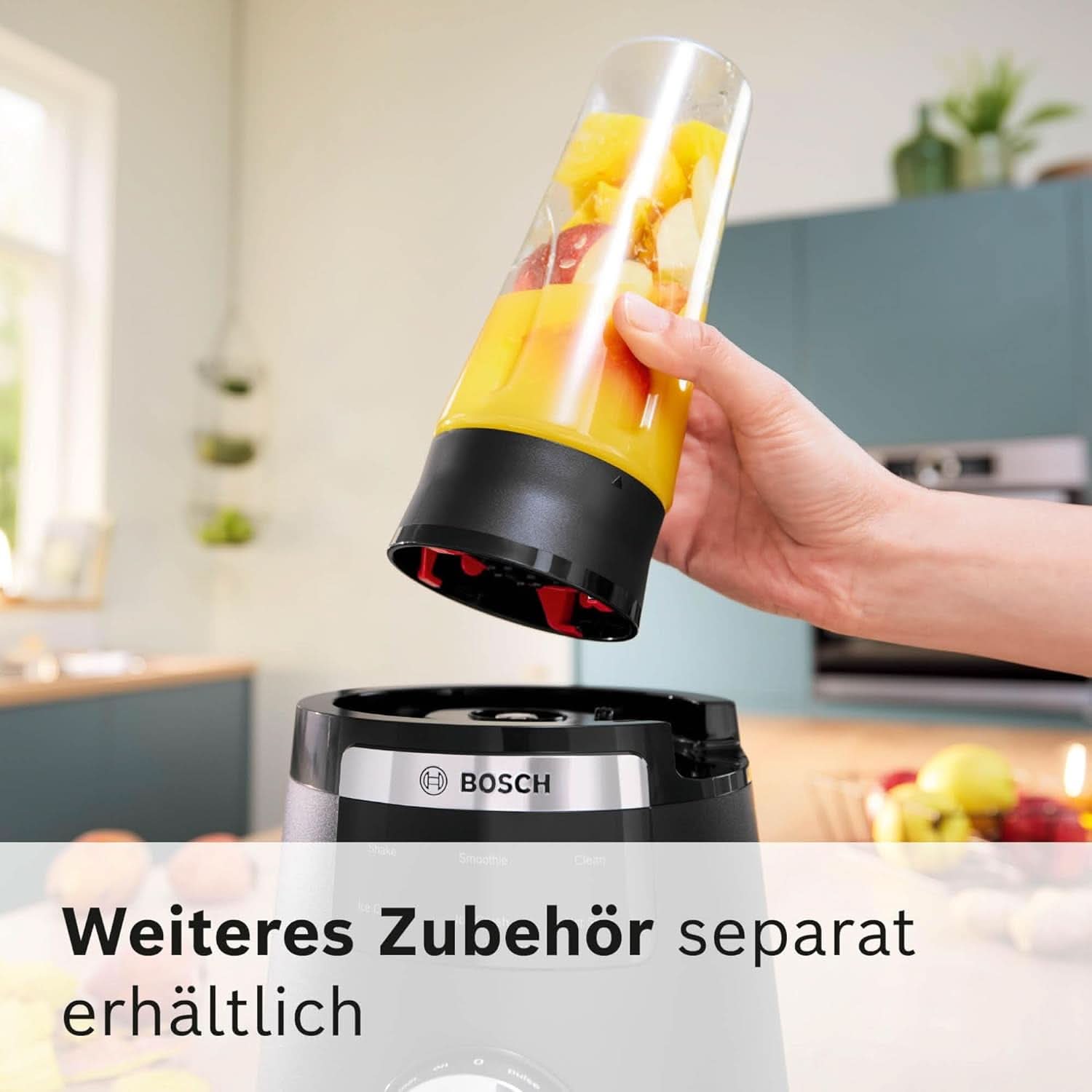 Robot da cucina ad alta velocità Vitapower Serie 6 MMBD665B1, 45.000 giri/min, 6 programmi Inkl Heiße Suppe & Reinigung, 2 L Mixbehälter, Stopfer, Spülmaschinenfeste Teile, Made in Europe, 1800W, Schwarz Kitchen Naty Shop