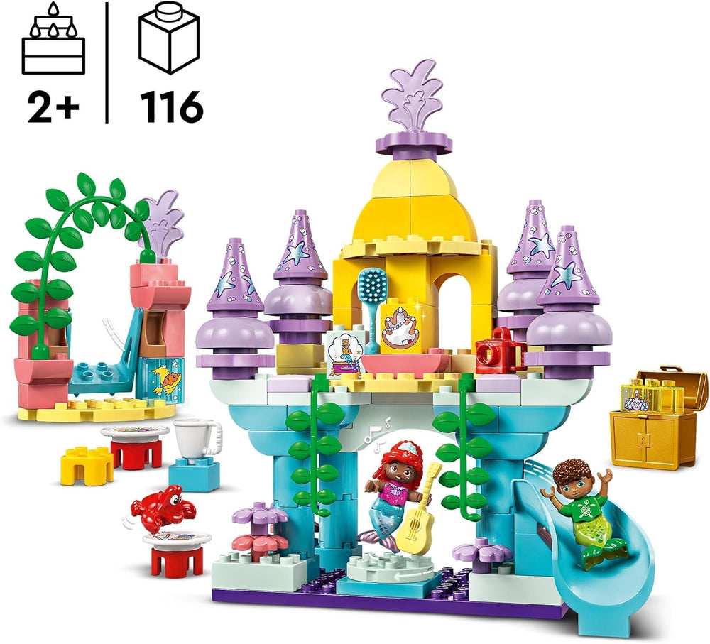 LEGO DUPLO | Disney Il magico palazzo sottomarino di Ariel, giocattolo educativo per la sirena Ariel, castello sottomarino per bambini dai 2 anni in su 10435 Set da costruzione Besuche den LEGO-Store