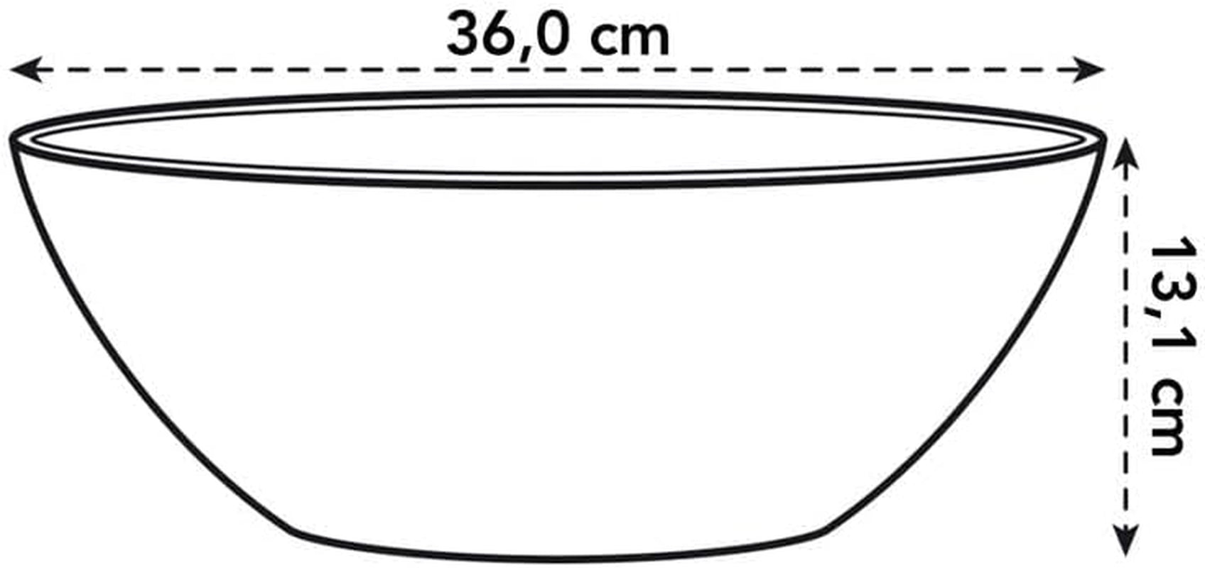 elho Brussels Oval 36 - Ghiveci de flori de interior - Ø 36,0 x Î 13,1 cm - Alb/Alb