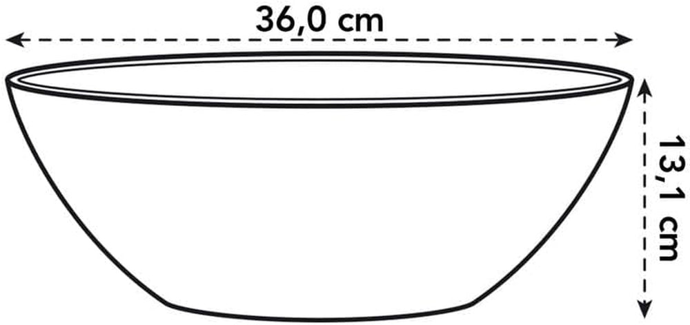 elho Brussels Oval 36 - Ghiveci de flori de interior - Ø 36,0 x Î 13,1 cm - Alb/Alb