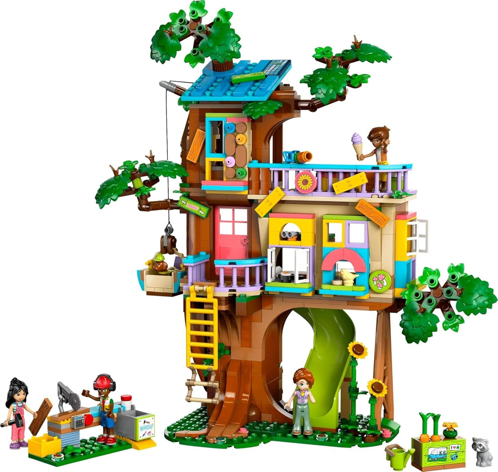 LEGO Friends Casa sull'albero Costruisci e gioca Set per giochi di ruolo Casa dei giocattoli per ragazze 8 anni Set con 4 minifigure di personaggi e 2 animali Idea regalo per bambini 42652 Set da costruzione Besuche den LEGO-Store