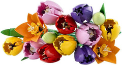 LEGO Botanicals Tulpenstrauß - Set mit Kunstblumen für Erwachsene - mit 14 künstlichen Tulpen in 5 Farben als DIY Deko - Geschenkidee zum Muttertag - 11501