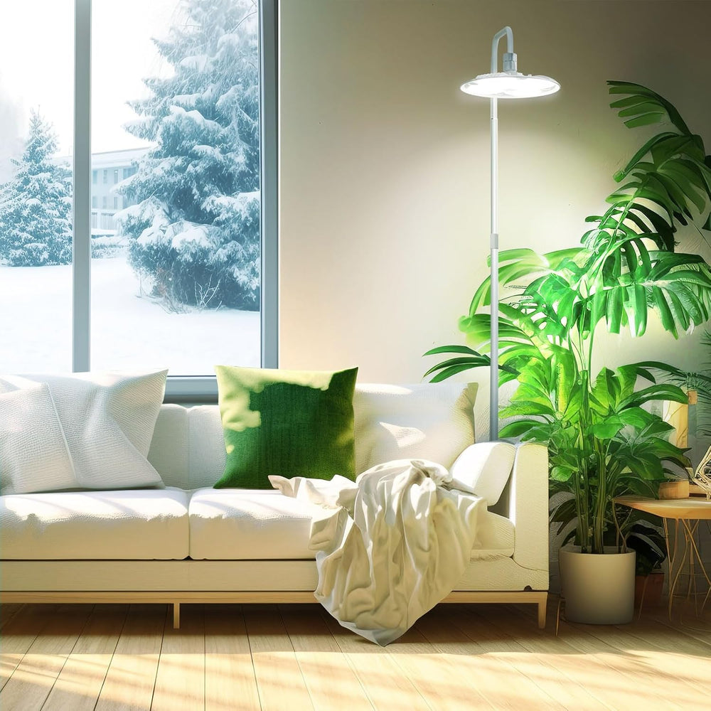 Lampada per piante LED SANSI a spettro completo 125W Luce dimmerabile con telecomando per la crescita delle piante Altezza regolabile 120-180 cm Timer 4/8/12 ore 4 livelli di luminosità