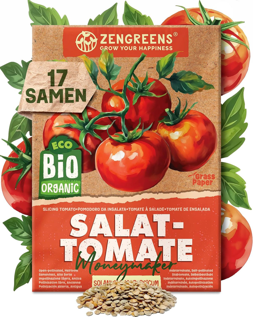 Semi di pomodoro biologico in set da 10 - 10 semi di pomodoro per una facile coltivazione in giardino, balcone o aiuola rialzata - Semi di piante - Piantine