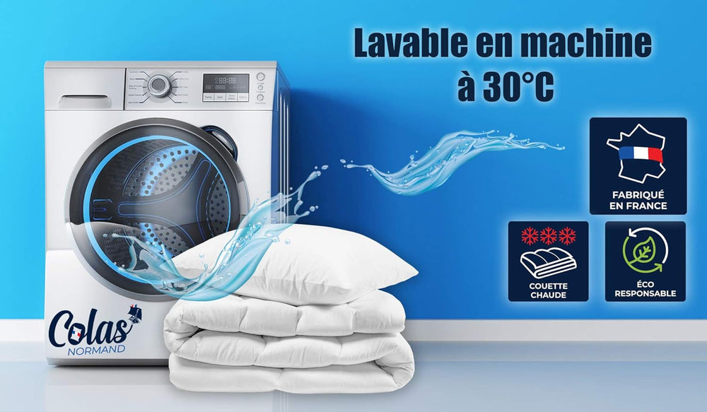 COLAS NORMAND - Trapunta ecologica - calda - 240 X 220 Cm - rivestimento e imbottitura da bottiglie riciclate - morbida, setosa e confortevole - lavorazione accurata Trapunte e trapunte Naty Shop