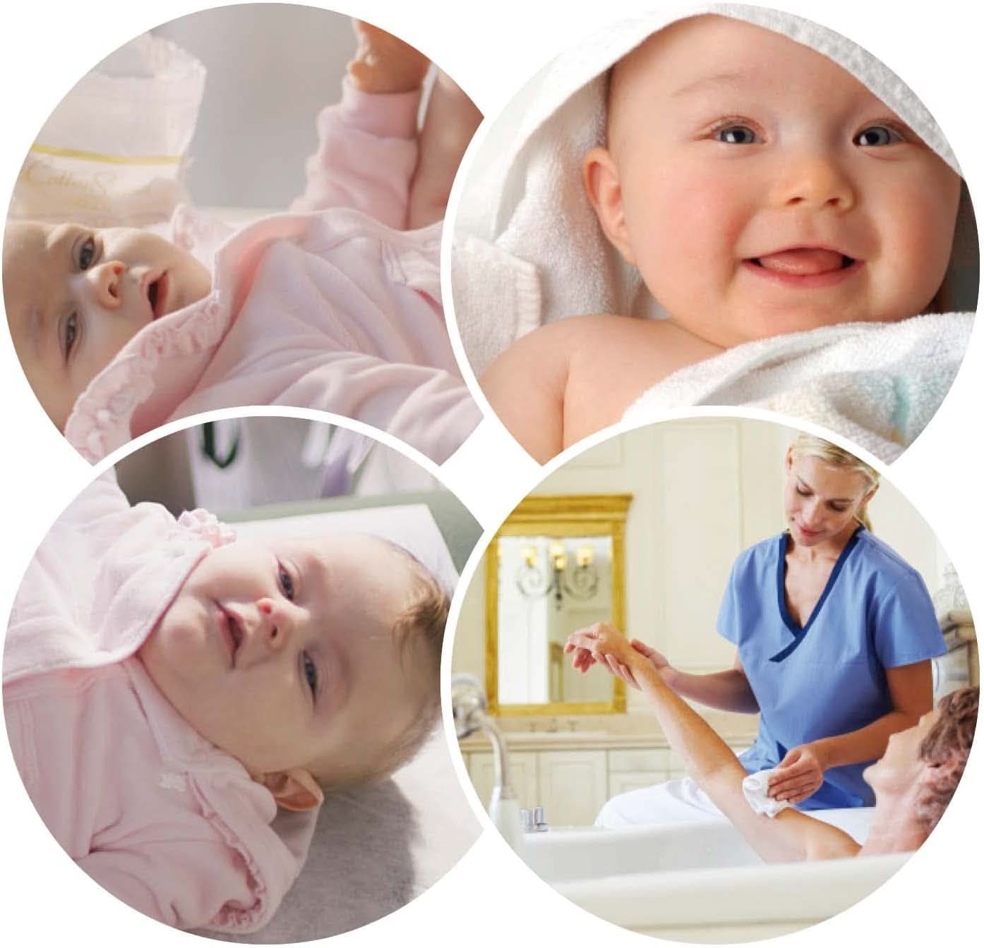 Lenjerie de igienă GOLD BABY, Pachet de 15, Copii, 100% Bumbac Hidrofil, 40 x 80 cm, Hipoalergenic și Biodegradabil, Testat Dermatologic, Fabricat în Italia Servetele Umede Bebelusi Naty Shop