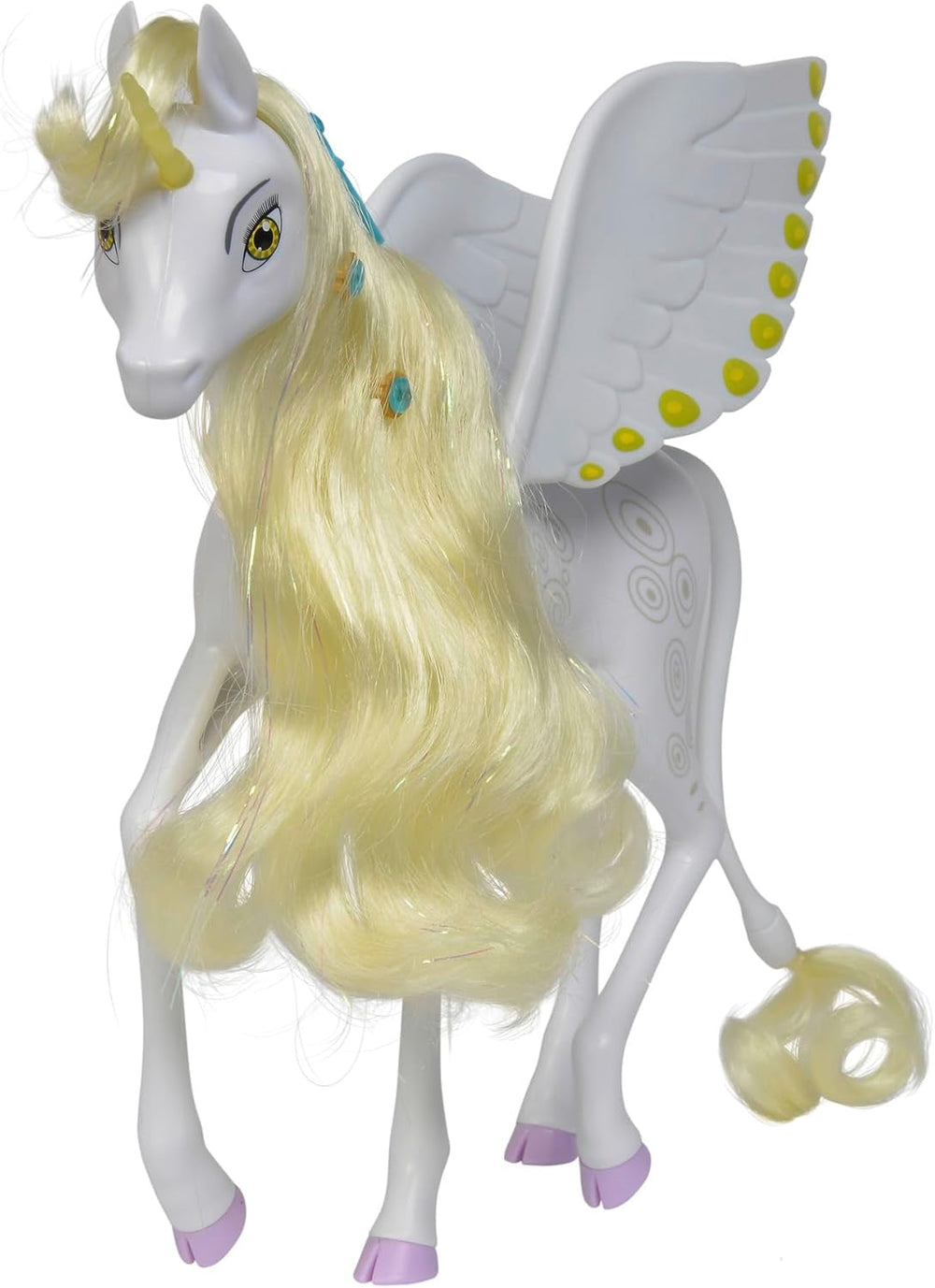 Simba 109480093 - Mia and Me Unicorn Onchao, Con ali mobili, fermagli per capelli, spazzola per acconciare, cavallo giocattolo, pony, Centopia, da 3 anni, rosa Naty Shop Dolls