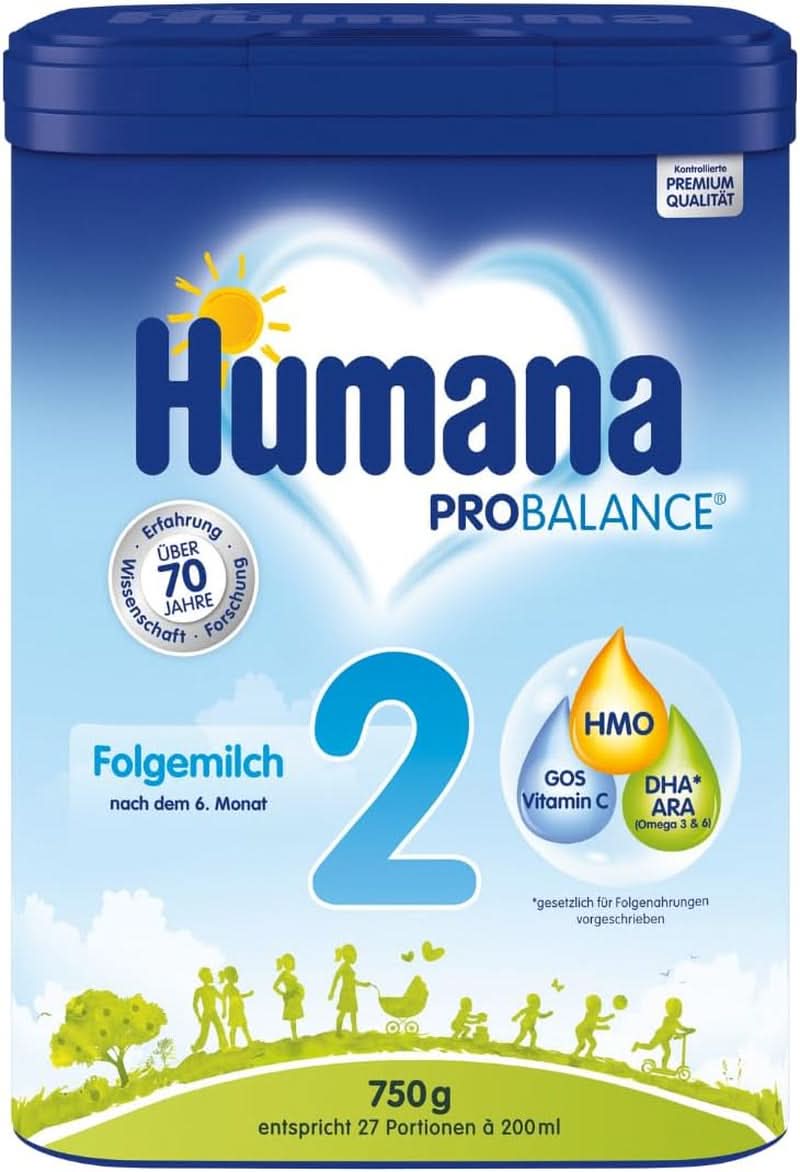 Humana PROBALANCE 2 latte di proseguimento, dopo il 6° mese, 750 grammi Mamma e Bambino Naty Shop 750 grammi