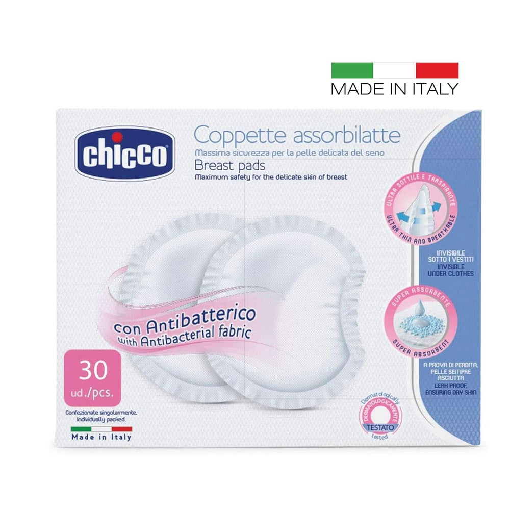 Coppette assorbilatte Chicco Acterielle Natural Feeling, 30 pezzi Accessori Alimentazione e Allattamento Bebe Naty Shop
