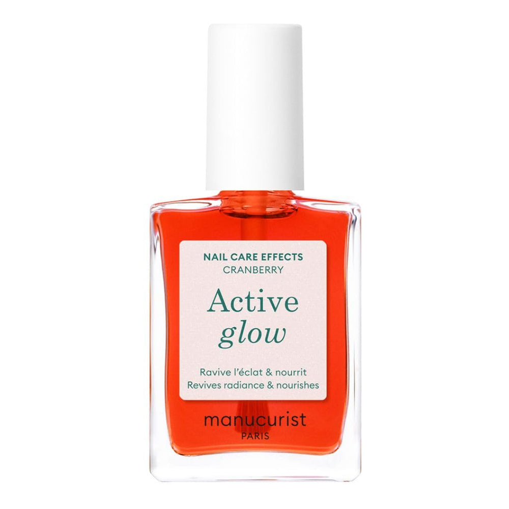 MANUCUIST Nail Care Repair Active Glow Raspberry (Rosa) a base biologica: Mandorla Dolce, Lampone, Smalto Nutriente e Lucido, Effetto Rosa Trasparente - Smalto Nude