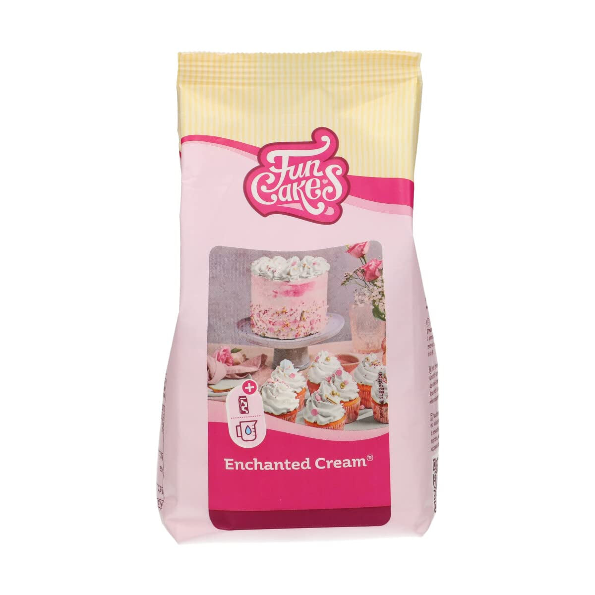 Funcakes Mix Für Enchanted Cream®: Einfach Zu Berübenende, Sehr Leichte Und Fauschige Schneeweiße Creme, Perfekt Zum Füllen Und Abdecken Von Kuchen Oder Als Belag Für Cupcakes, Halal., 900 G Mix per cuocere e cucinare Naty Shop 450 G Vanille