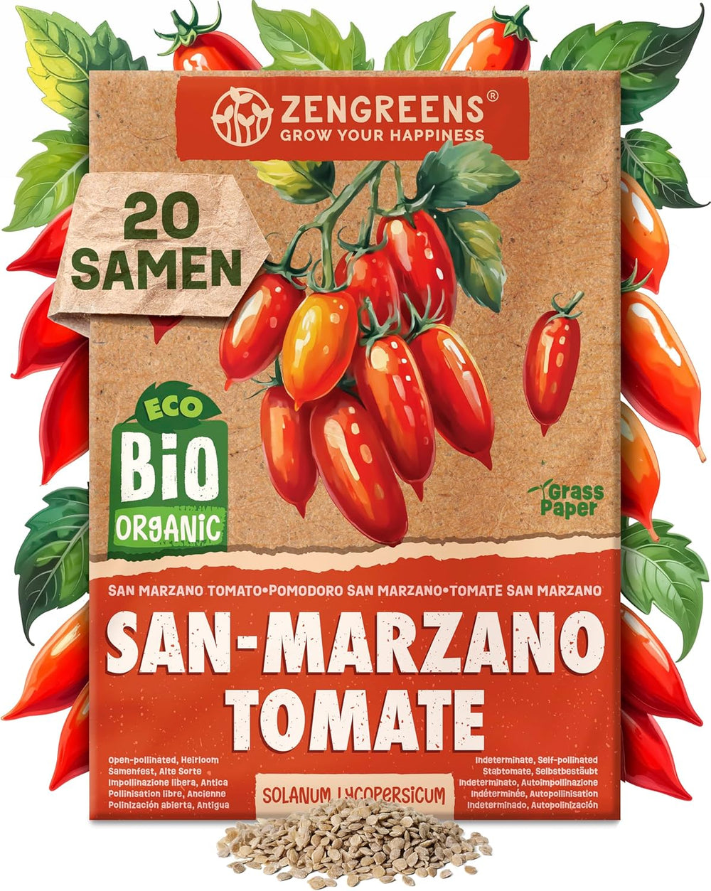 Semi di pomodoro biologico in set da 10 - 10 semi di pomodoro per una facile coltivazione in giardino, balcone o aiuola rialzata - Semi di piante - Piantine