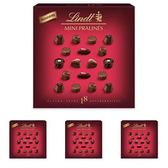 Cioccolato - Mini Praline Di Cioccolato Fondente | 90 g| Scatola con 18 praline, ciascuna in 6 deliziosi assortimenti | Regalo di cioccolato | Regalo al cioccolato (confezione da 4)
