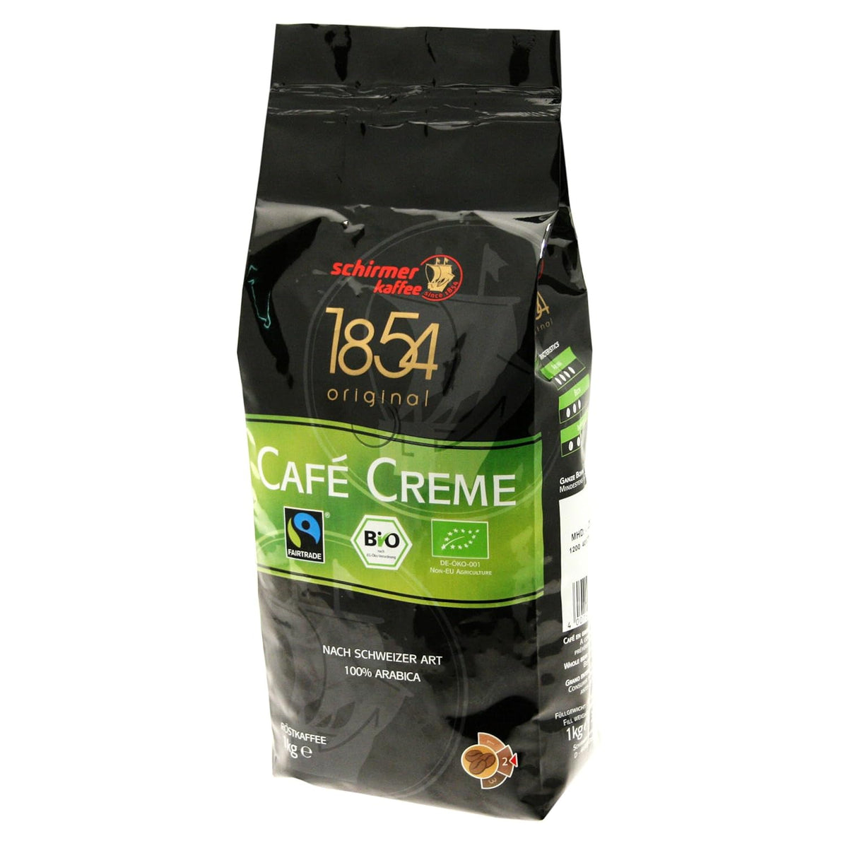Cafea cremă Fairtrade Cafe, boabe întregi, 1000g
