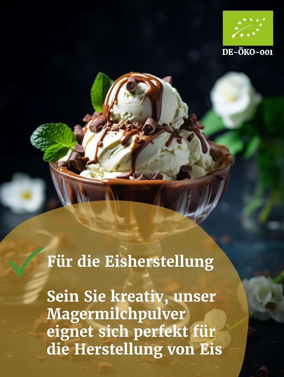 Bäckerei Spiegelhauer Bio Mager-Milchpulver 500 g Bio Milchpulver ohne Zusätze latte in polvere I auch geeignet für Joghurt-Herstellung, Eis-Herstellung I Trockenmilchpulver, Beutel