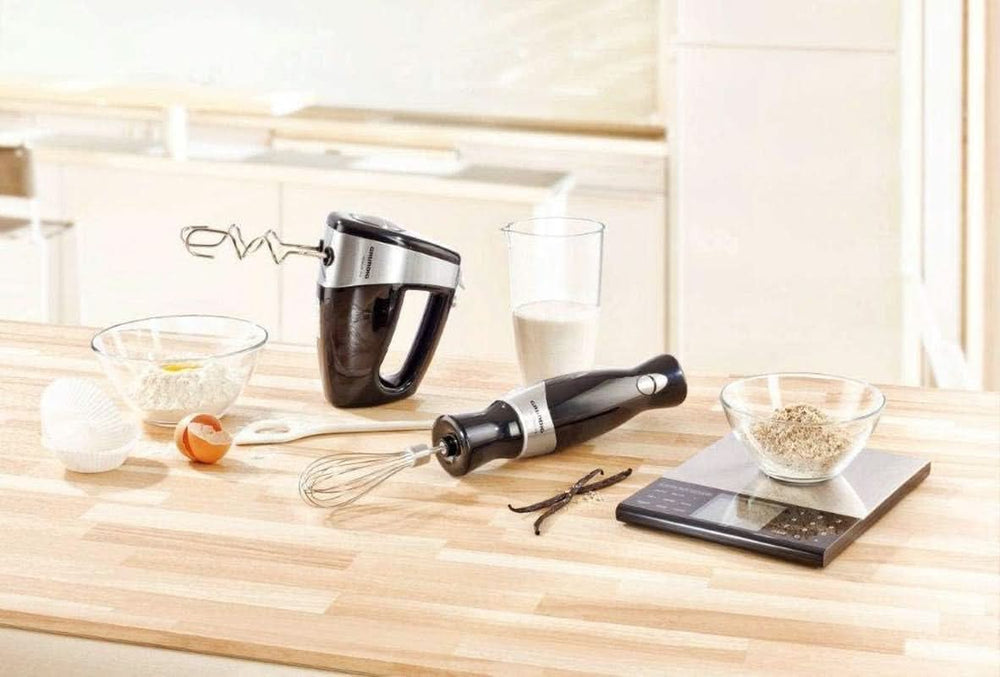 Frundig HM 5040 Premium-Sbattitore manuale (300 Watt), Schwarz-Silber Naty Shop