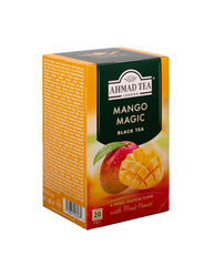 Ahmad Tea – Mango Magic | Ceai negru cu aromă de mango | 20 pliculețe de ceai de 2 g | Pliculețe de ceai cu bandă