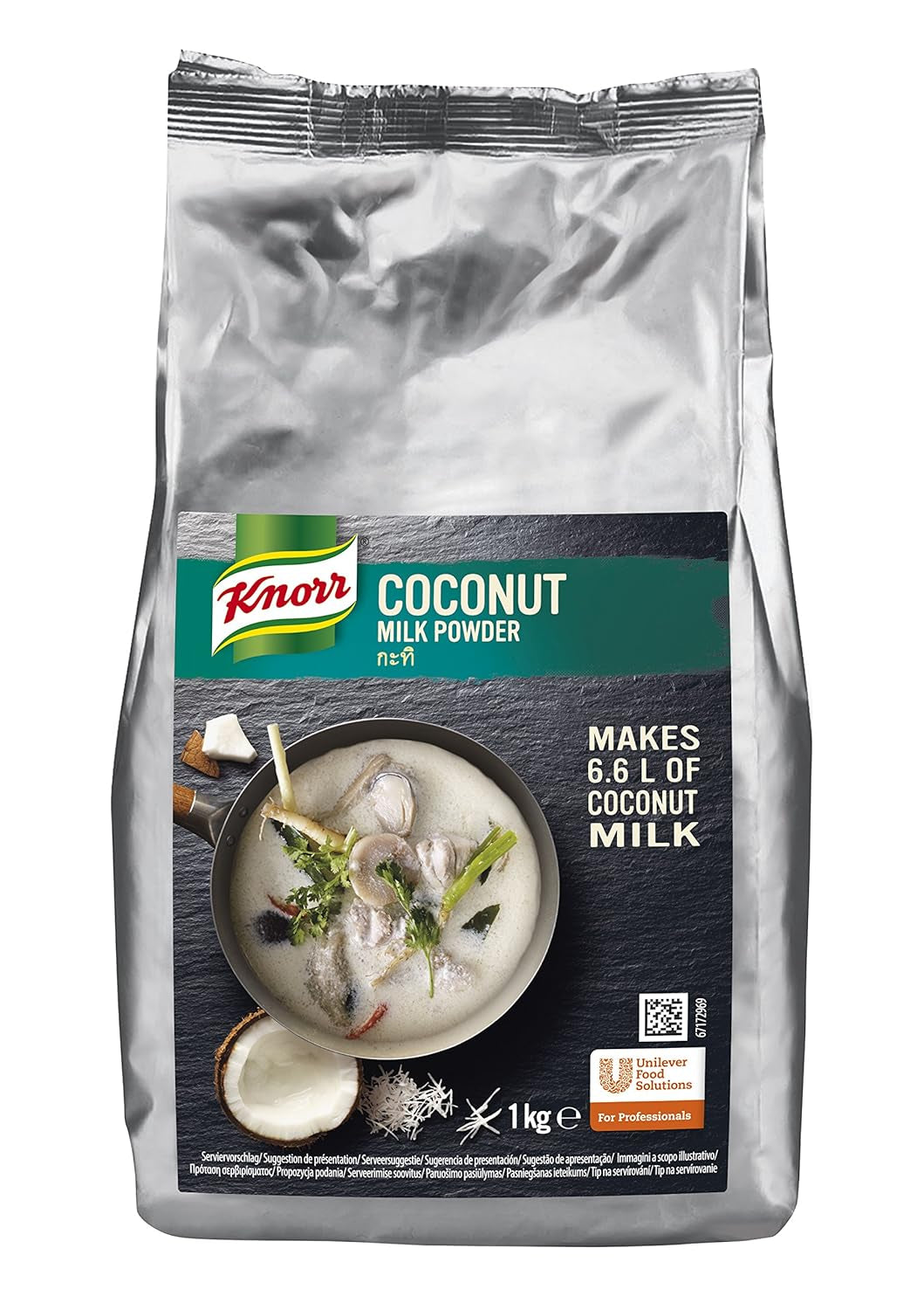 Knorr Kokosmilch Pulver (latte in polvere aus 20 frischen Kokosnüssen, ergibt 6.6 Liter Kokosmilch) 1er Pack (1 x 1 kg)