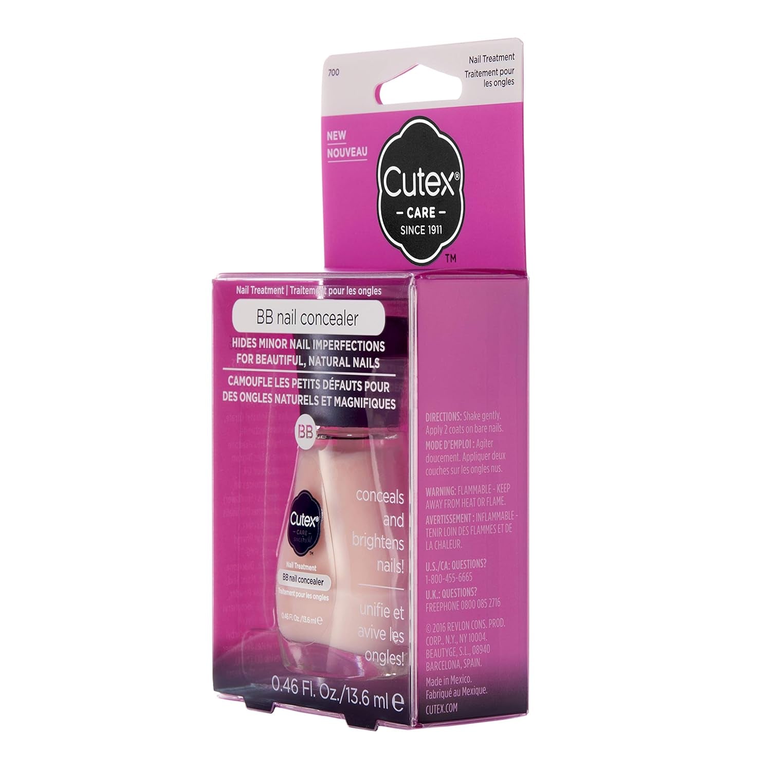 BB correttore e illuminante per unghie Olio di semi di ribes nero e polvere di seta 13,6 ml