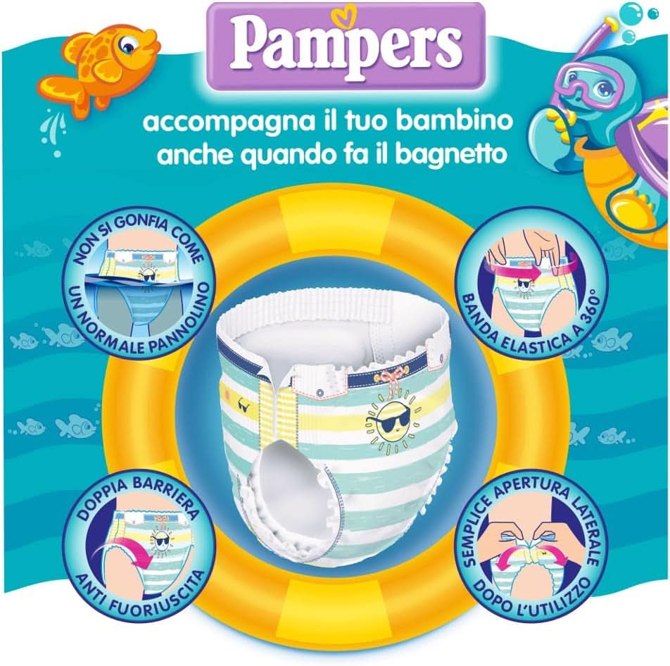 Pampers, Il Costumino, 12 pz, taglia 3 (6-11 kg) Mamma e Bambino Naty Shop