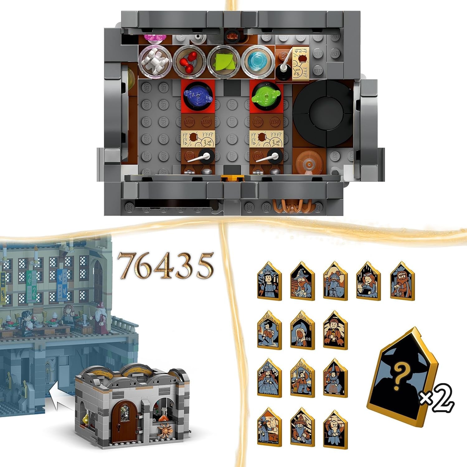 Castelul Hogwarts LEGO Harry Potter: Clasa de Poțiuni, Jucărie Fantasy, Clasă construibilă, Idee de cadou pentru băieți, fete și toți fanii, cu Hermione Granger și Severus Snape 76431 Seturi de constructie Besuche den LEGO-Store