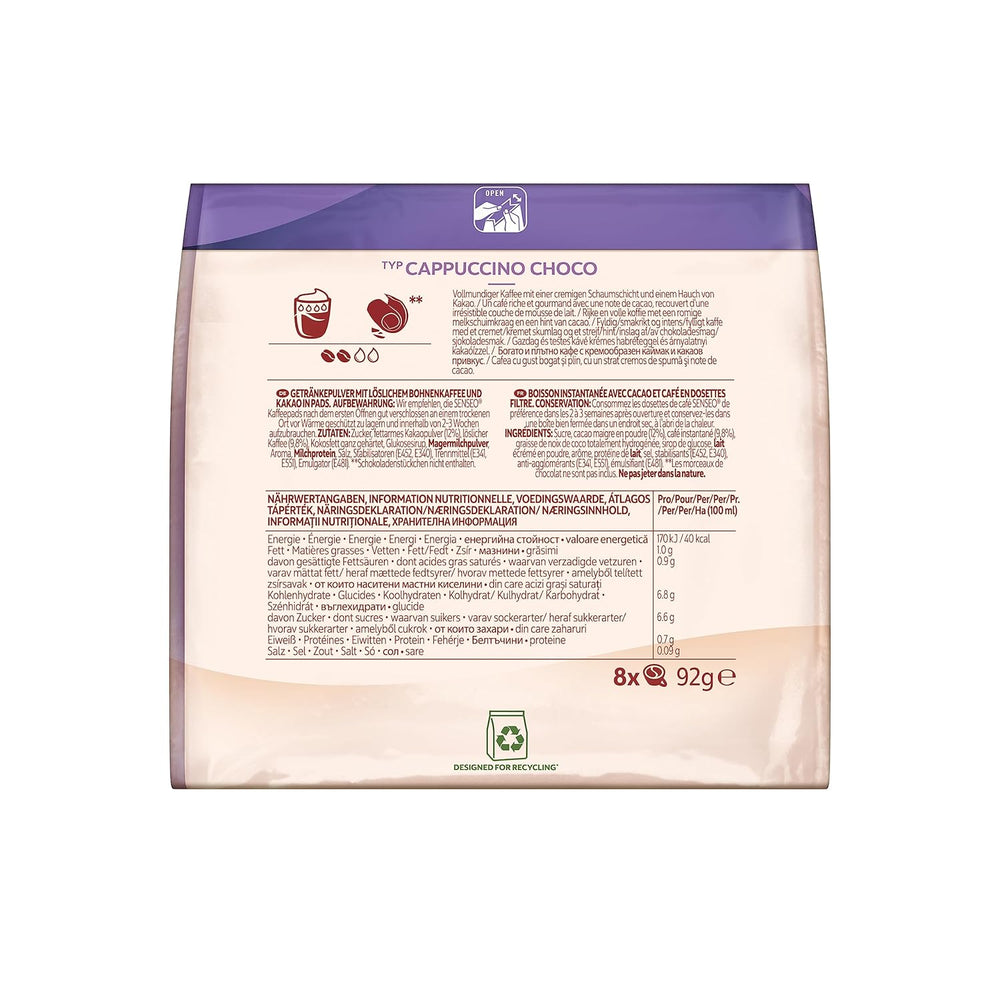 Senseo Pads Cappuccino Choco, 5 x 8 Getränke, 40 Kaffeepads