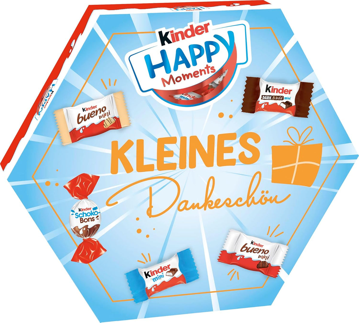 kinder Happy Moments Mini Mix - Regalo di San Valentino per lui e per lei - Per socializzare e condividere con amici e familiari - 161g