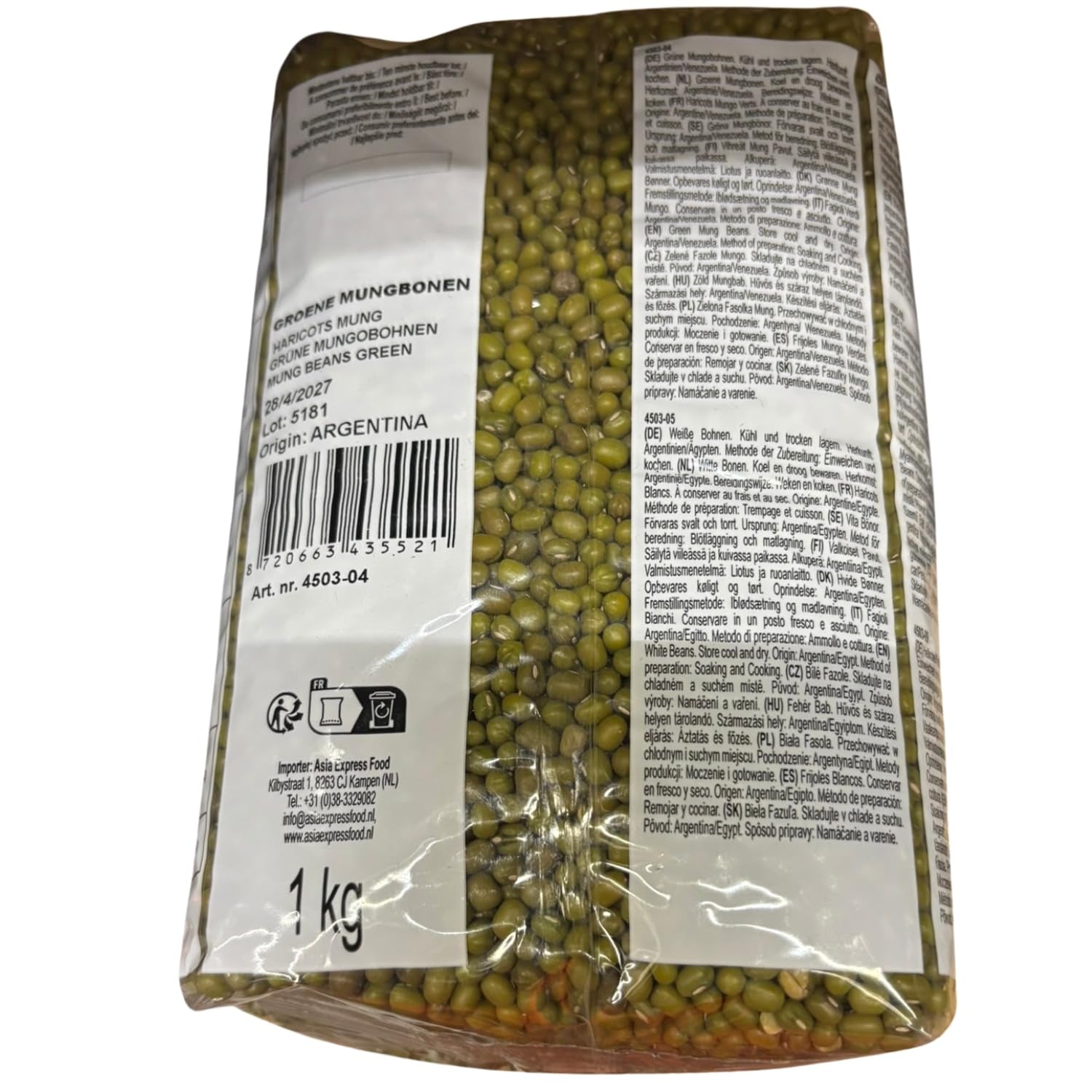 AFROASE - Fagiolini Mung - 1 x 1 kg (Confezione da 2)