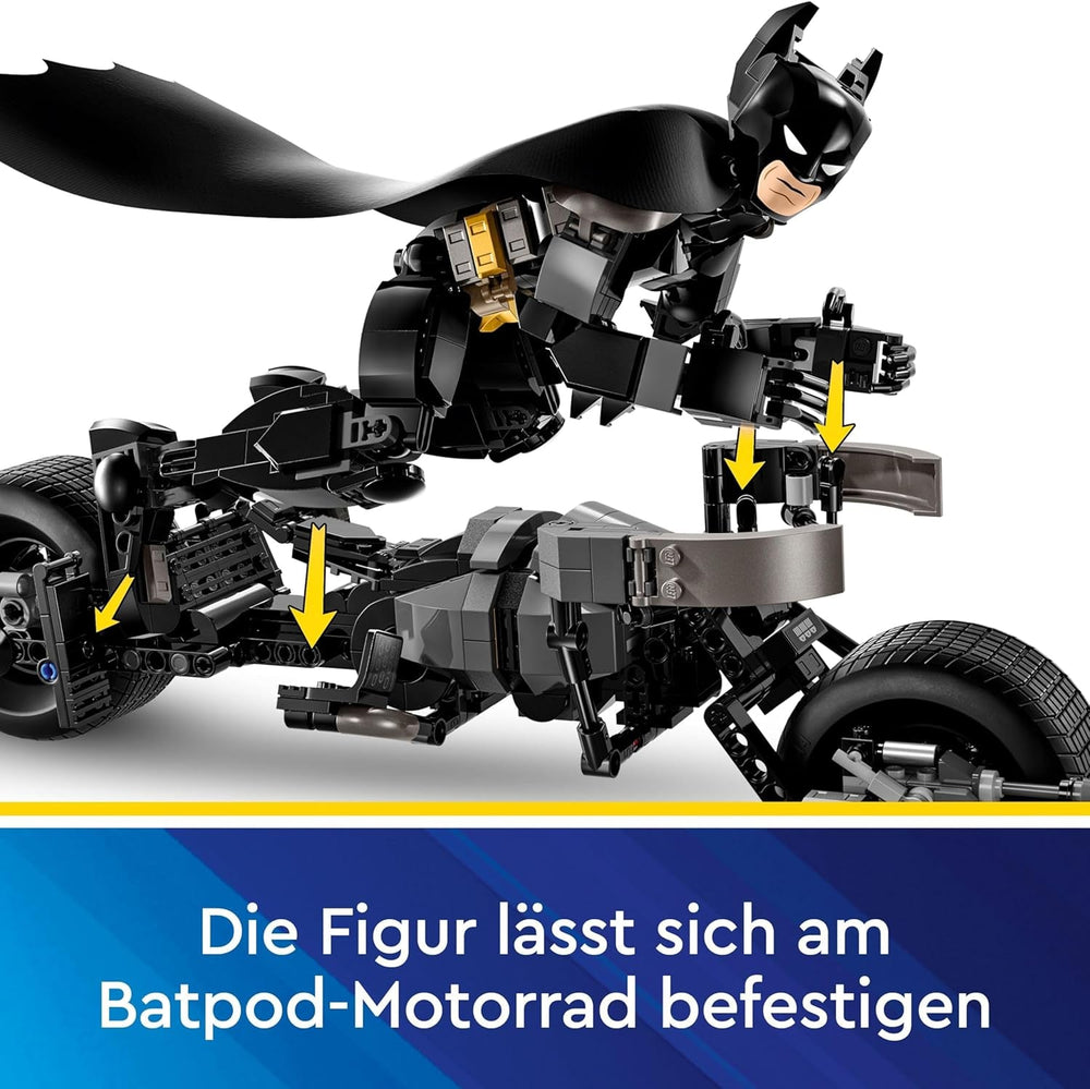 LEGO DC Batman: Mattoncini da costruzione Batman con Batpod, giocattolo del film di supereroi, set di giochi di avventure per bambini, regalo per ragazzi e ragazze 76273 Set da costruzione Acquista il negozio LEGO