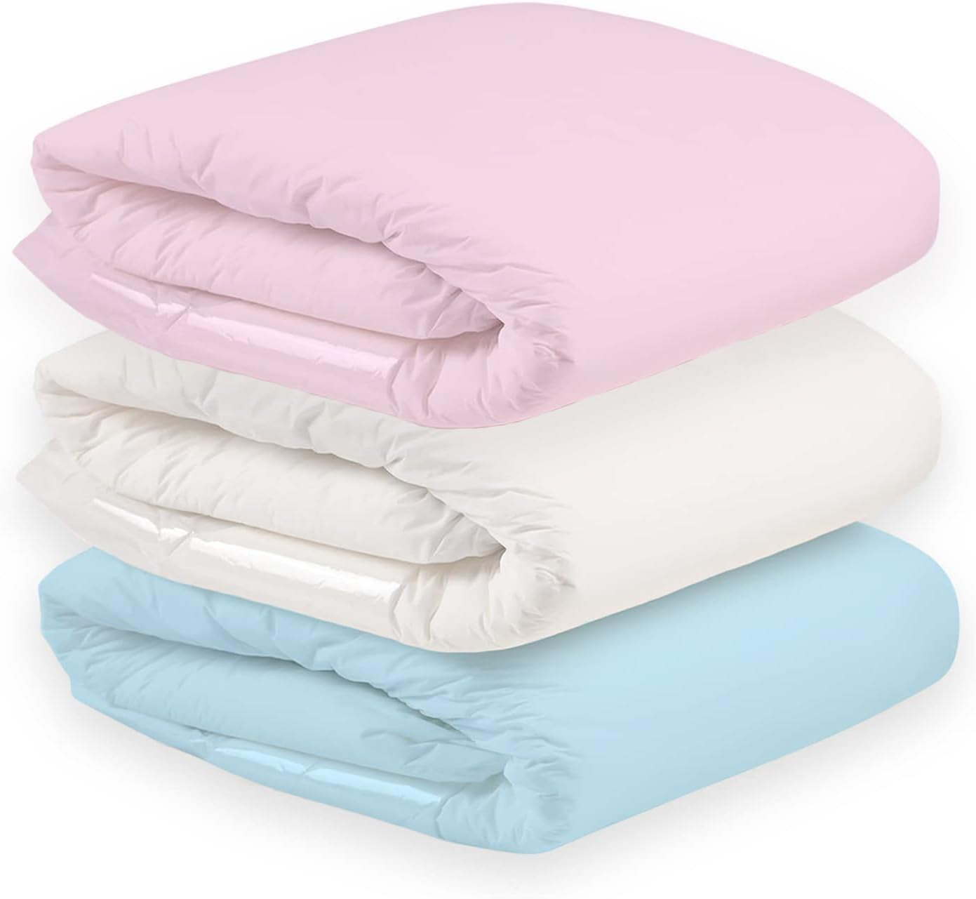 CutiePlusU Pannolini per adulti, Superficie asciutta, Massima assorbenza durante la notte, Pannolini usa e getta per incontinenza - Blu, Rosa, Bianco, Confezione da 3 (Medio 71-96 cm)
