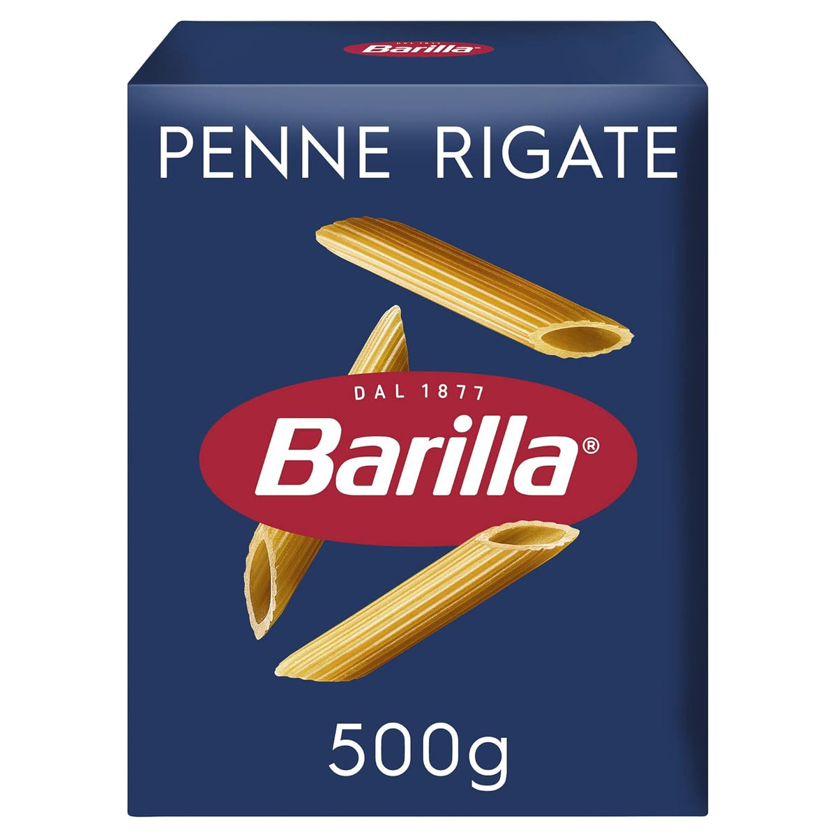 Pasta Barilla Classica Penne Rigate Nr. 73 di semola di grano duro di alta qualità, sempre al dente (1 x 500 g)