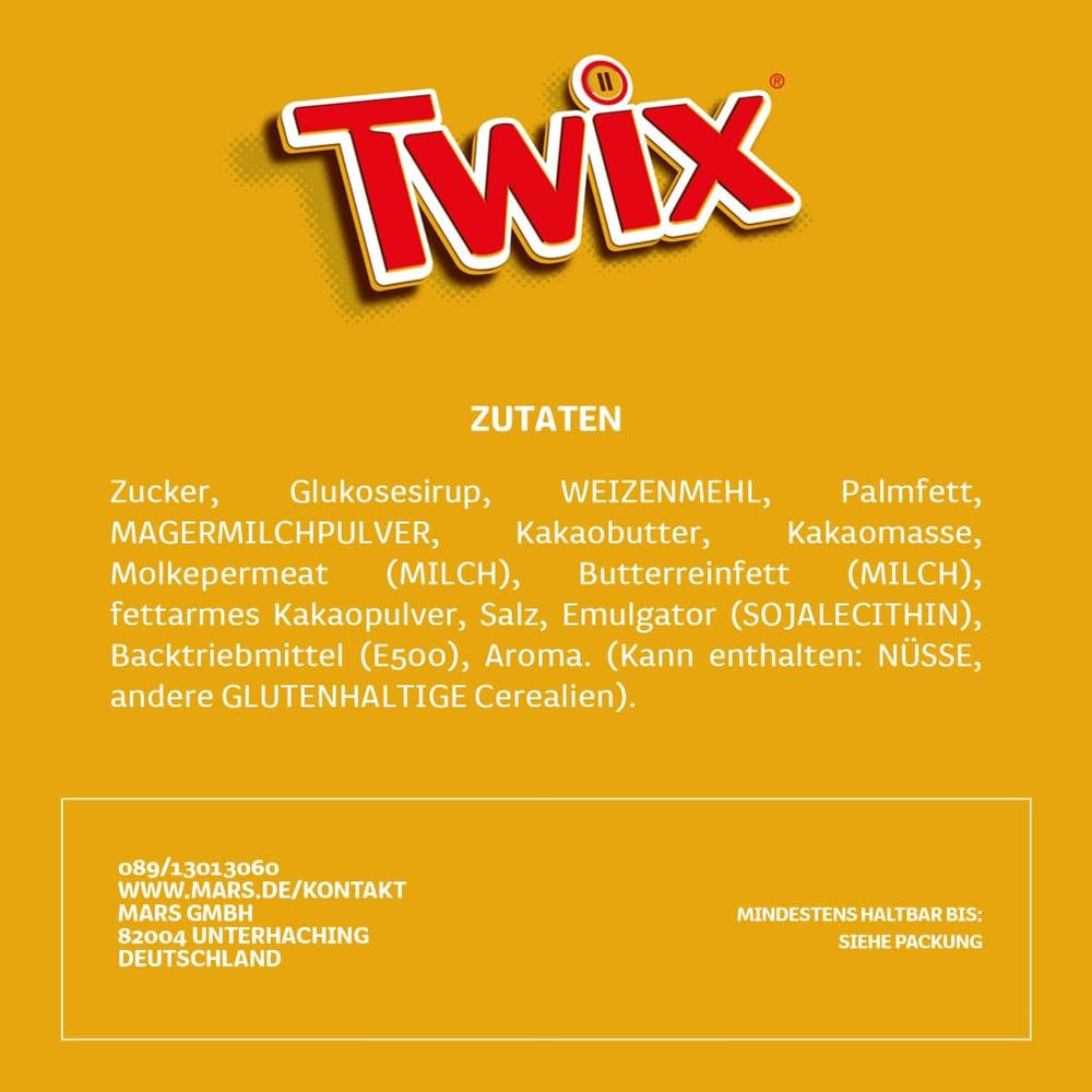 Barrette di cioccolato al caramello salato Twix | Confezione sfusa di cioccolato | 30 barrette doppie (30 x 46 g)