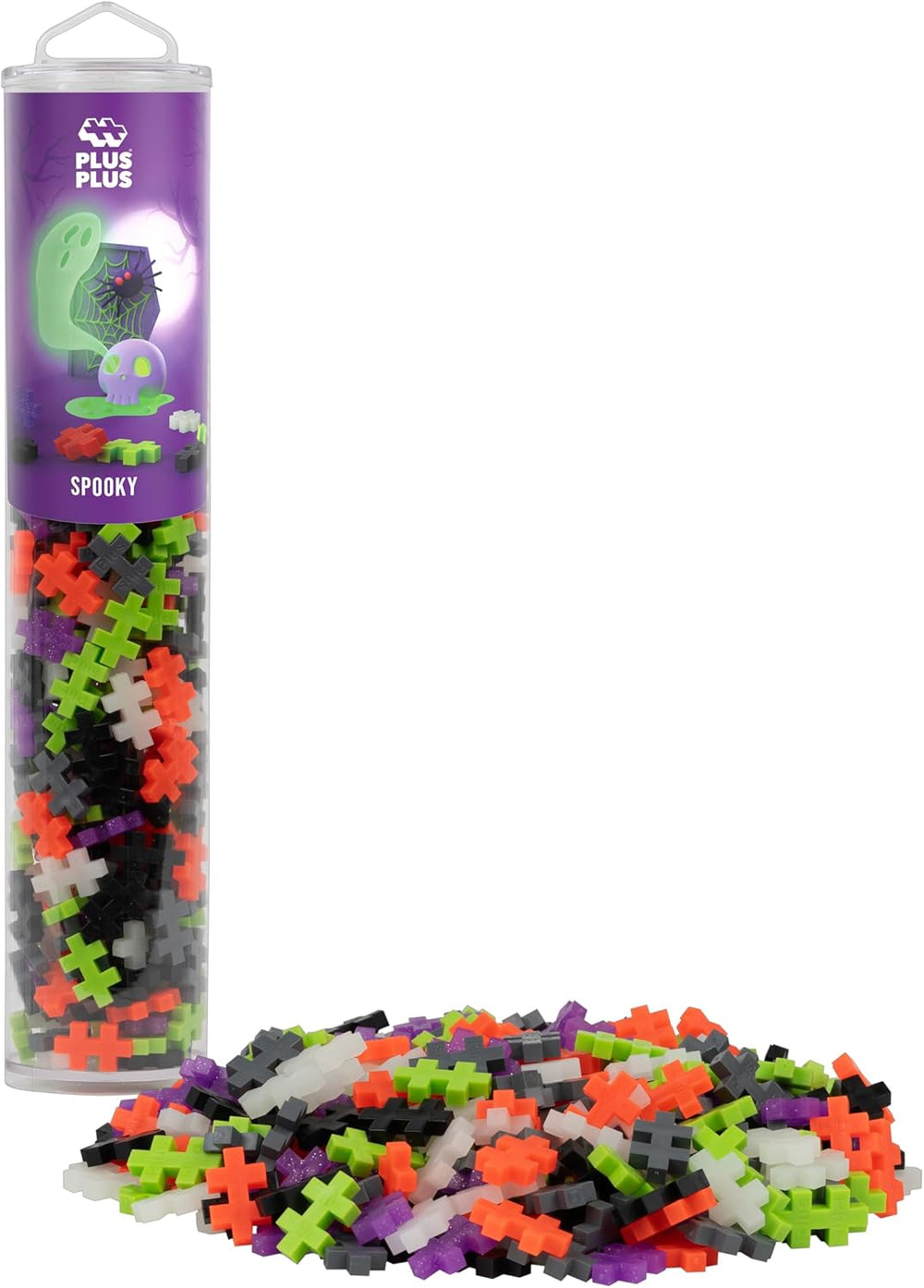 Plus-Plus 9604262 Geniales Konstruktionspielzeug, Regenbogen, Kreativ-Bausteine ​​​​Tube, 240 Teile