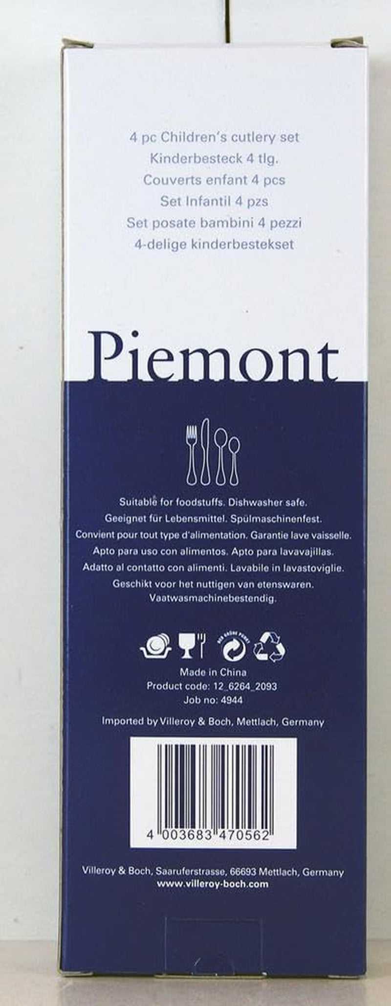 Villeroy And Boch Set posate per bambini Teddy 4 pezzi, acciaio inox 18/10 Cucina Naty Shop