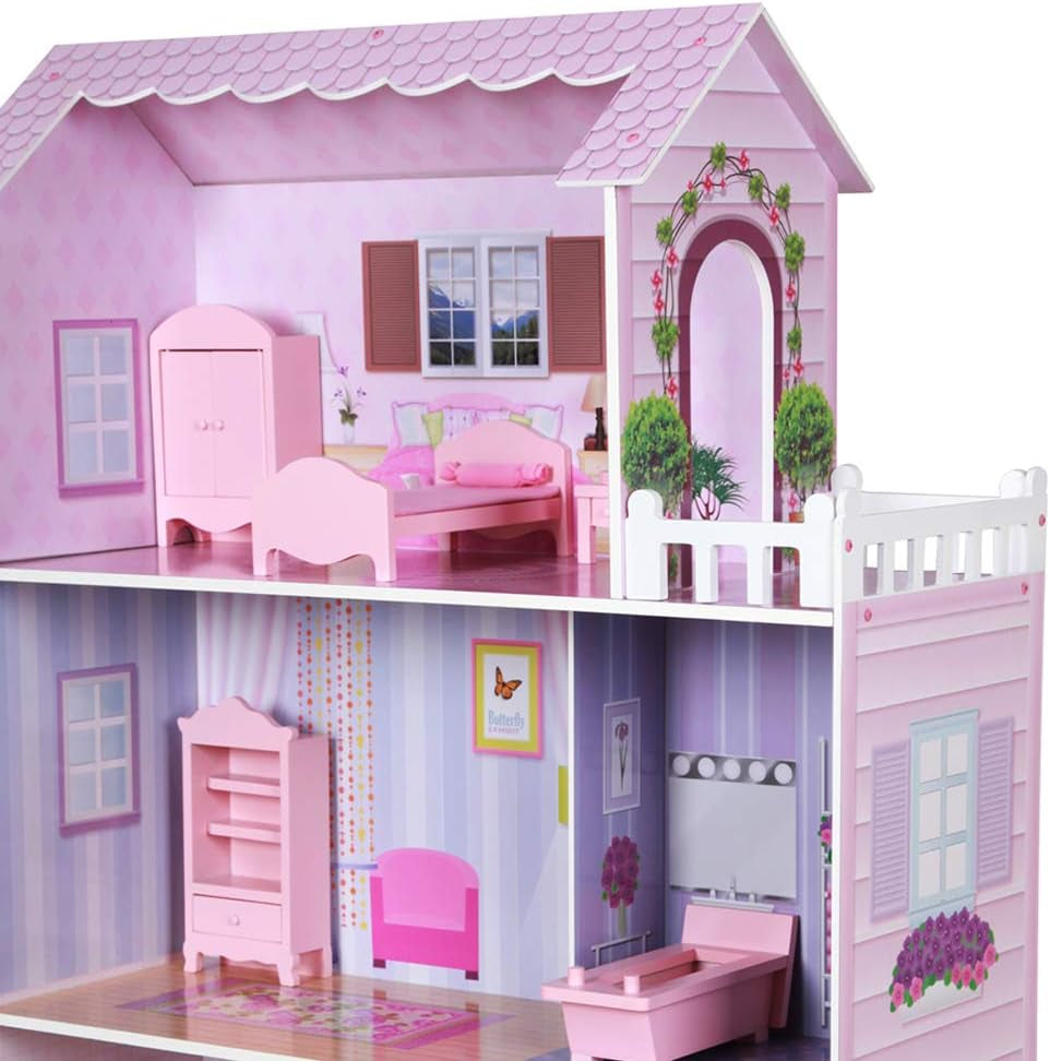 WOOMAX Colorbaby 85293 Casă de păpuși din lemn Casute de papusi Naty Shop