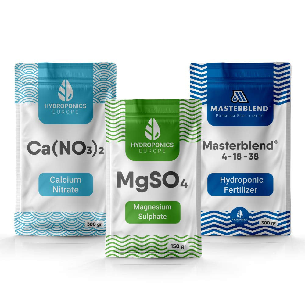 4-18-38 Kit completo di fertilizzante idroponico | Sistema nutritivo idroponico | Consegna dall'UE | 0,75-4,0 kg (1,5)