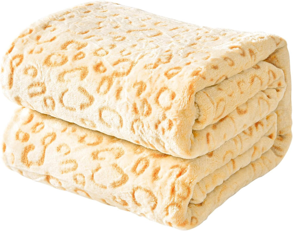 FY FIBER HOUSE Plaid in pile di flanella, coperta in microfibra con stampa ghepardo 3D, 228 X 274 cm, viola Piumini e trapunte Naty Shop Stampa leopardata gialla 60"X80"