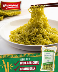 DIAMOND Mie tagliatelle di verdure, tagliatelle di grano con polvere vegetale, senza uova, facili e veloci, vegetariane - 1 x 250 g