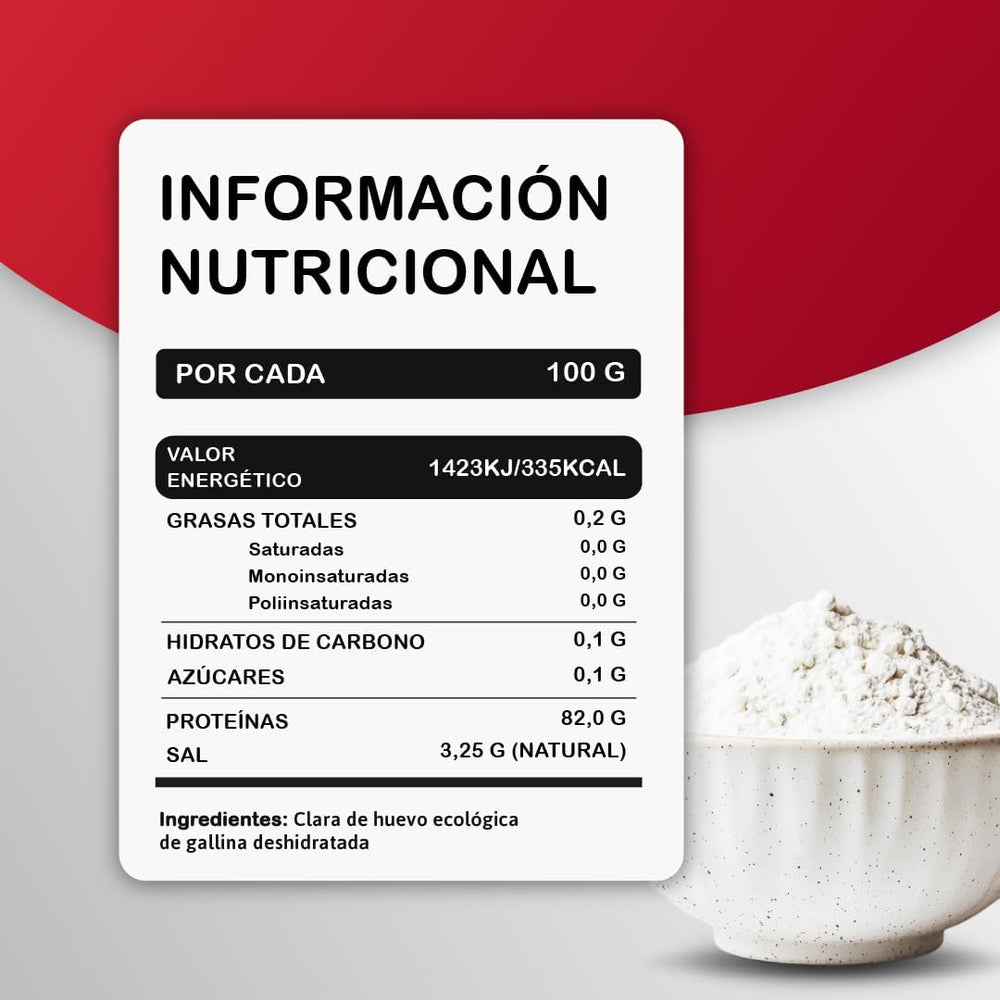 Eiklarpulver (350g) | Getrocknetes Eiklar Pulver | Eialbumina für Backen & Kochen | Ohne Zusatztoffe | Confezione in busta con cerniera senza lattosio