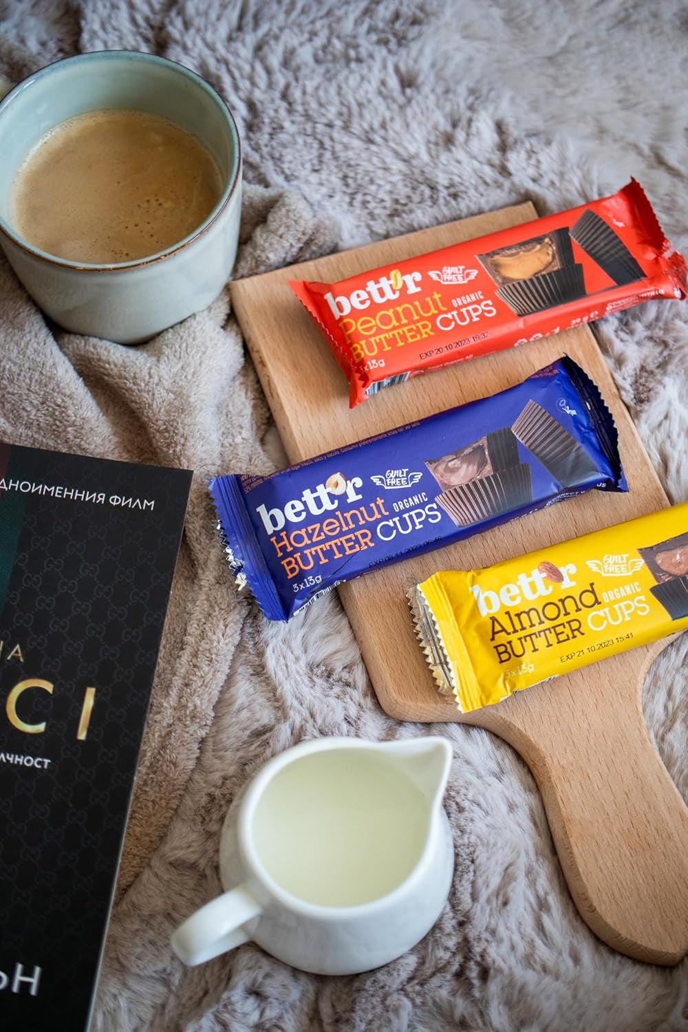 Bett'r Guilt Free Ranuncoli alla nocciola biologici. 100% vegano, senza glutine e senza lattosio - 12 x 39 g