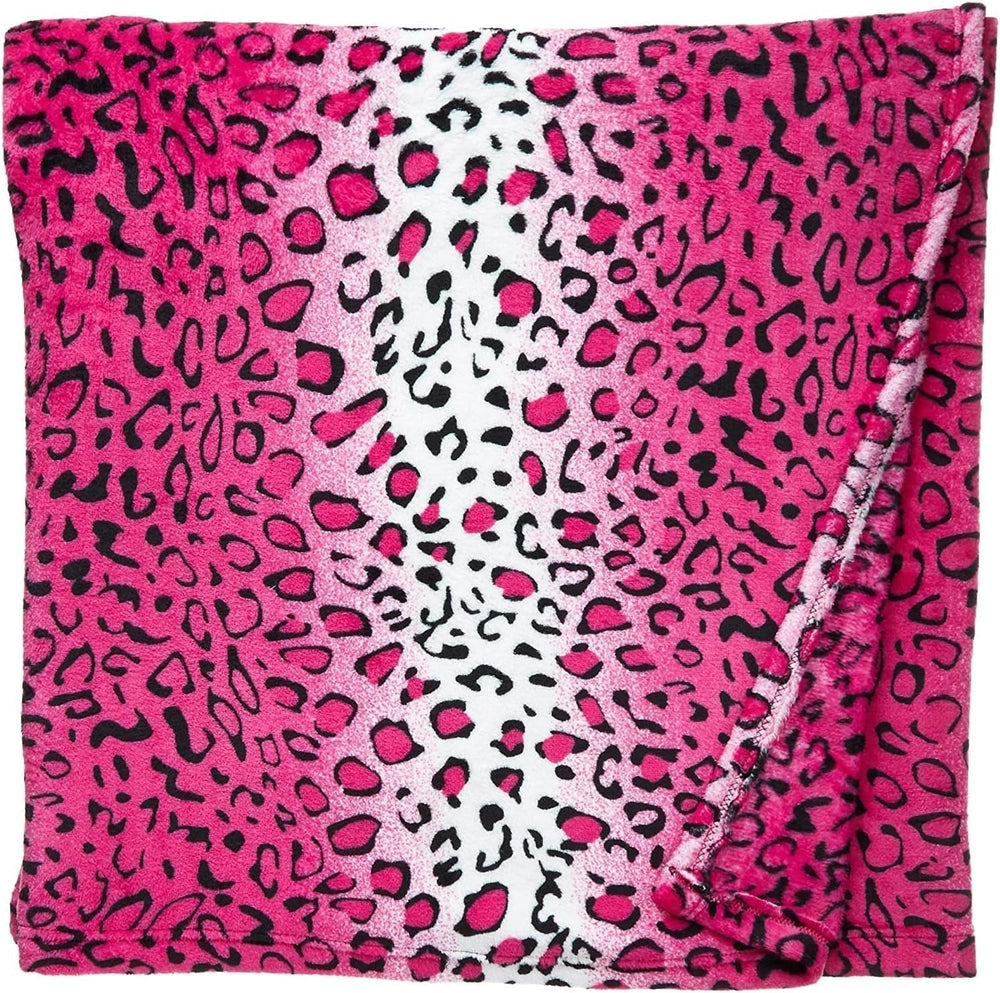 Home Must Haves Pătură de pat Queen/King Zebra Giraffe Safari Animal Print, pentru toate anotimpurile, foarte moale, caldă, pentru canapea, canapea, aruncare, plapumă, dimensiune pat, roz, poliester, leopard roz Plapumi si pilote Naty Shop