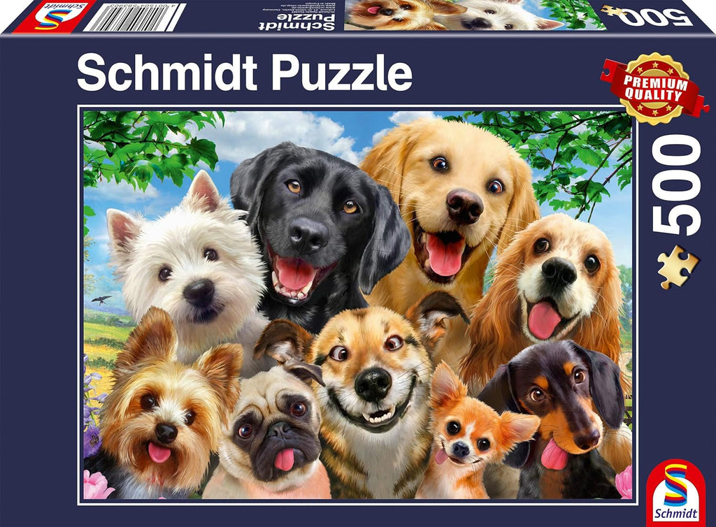 Schmidt Spiele 58390 Câine selfie, puzzle jigsaw 500 piese Puzzle Naty Shop Titlu implicit