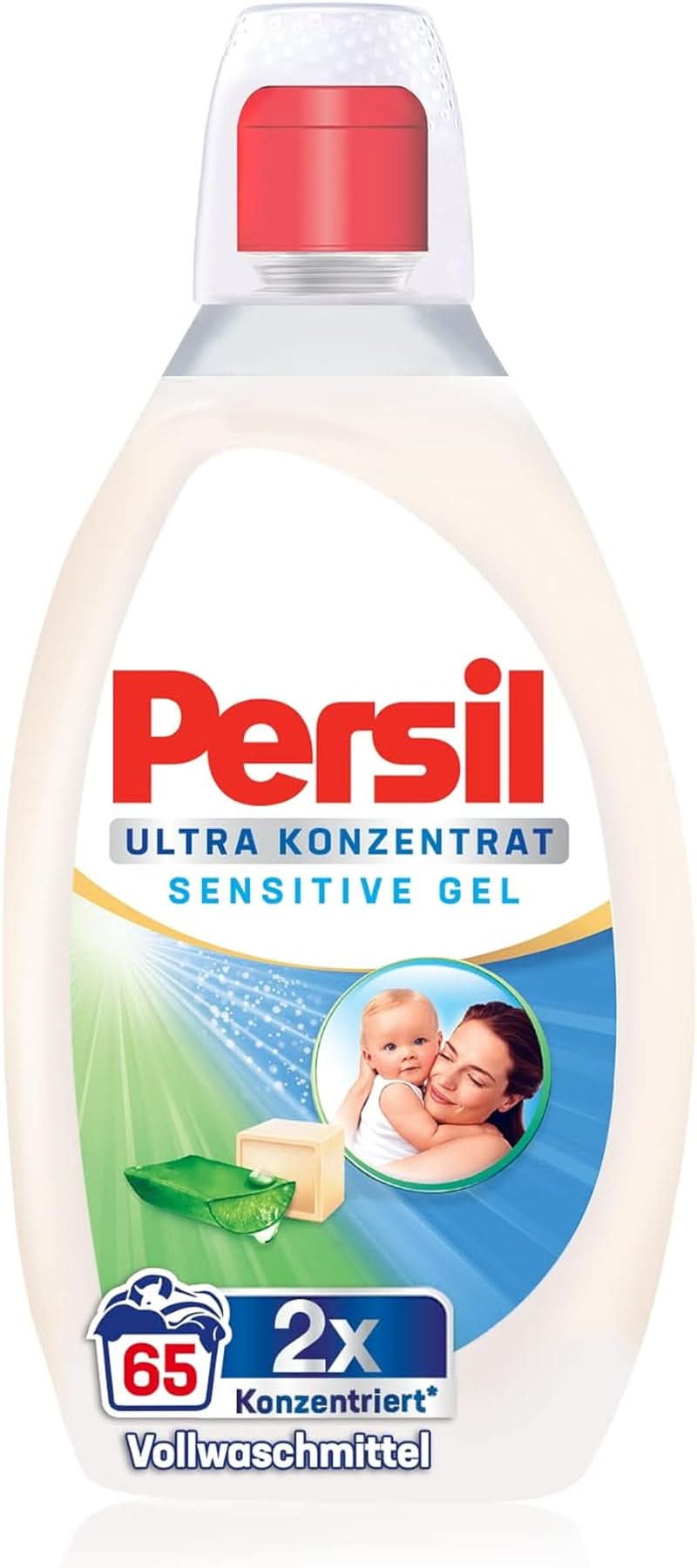 Persil Ultra Concentrate Sensitive Gel (130 lavaggi), Detersivo liquido per allergie e neonati in un flacone più piccolo per meno plastica, Rimuove le macchie difficili, Dermatologicamente testato Detersivi per bucato Naty Shop