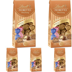 Cioccolato - Assortimento FIORETTO Minis | 115 g| ca. 10 praline di cioccolato al latte ai gusti marzapane, cappuccino e torrone, contiene alcol | Set regalo al cioccolato | Set regalo di cioccolato (confezione da 5)