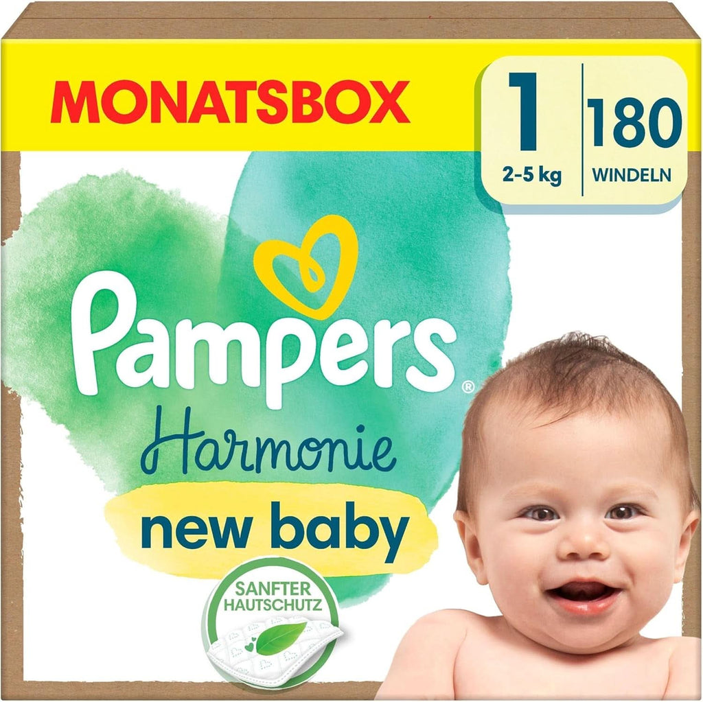 Pampers Harmonie Baby scutece mărimea 1, 180 scutece, 2Kg-5Kg Mama si Copilul Naty Shop