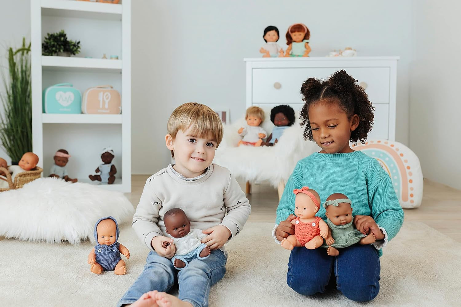 Miniland Babypuppe afrikanisches Mädchen 21cm-31144