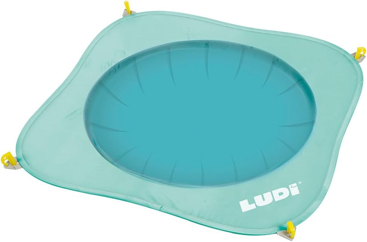 LUDI - Piscina pieghevole - Per la spiaggia - Piscina portatile per bambini - Borsa per il trasporto e clip di fissaggio - Facile da installare e riporre - A partire da 10 mesi, Turchese