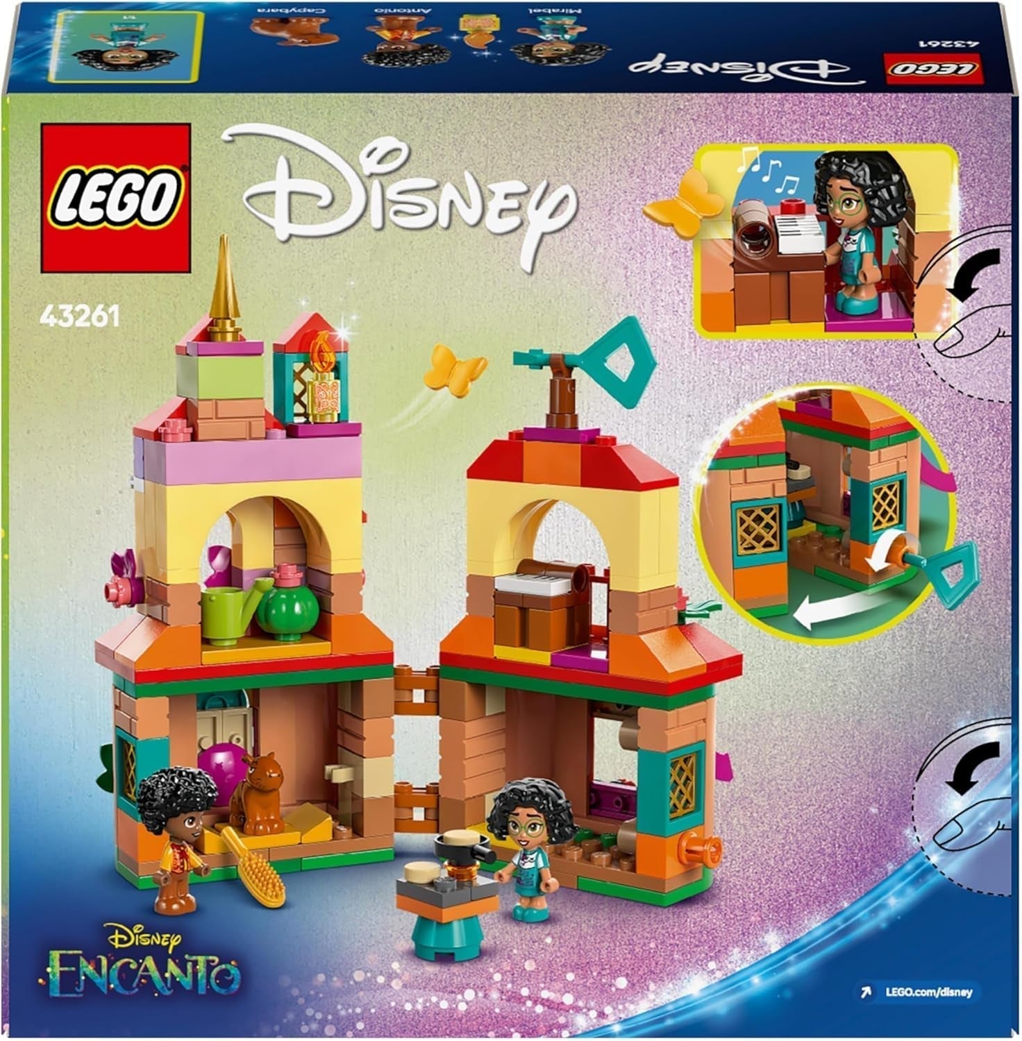 Mini casa dell'Encanto LEGO® Disney, giocattolo costruibile per ragazze dai 5 anni, giocattolo fantasy e set da costruzione con le mini bambole Mirabel e Antonio, un capibara e la chiave 43261 Set da costruzione Besuche den LEGO-Store